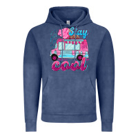 Vintage Denim Stay cool with ice cream van summer Vintage Hoodie - NancyCooperArtShop