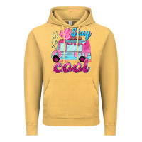 Vintage Mustard Stay cool with ice cream van summer Vintage Hoodie - NancyCooperArtShop