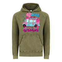 Vintage Olive Stay cool with ice cream van summer Vintage Hoodie - NancyCooperArtShop