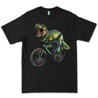 Black t rex dinosaur riding dinosaur Premium Tee - RanaPortraitStore