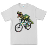 Dove Grey t rex dinosaur riding dinosaur Premium Tee - RanaPortraitStore