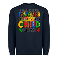 Navy it takes a special teacher to hear what a child can't say Heavyweight Sweatshirt - OliviaCreatesArt