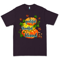 Plum grateful thankful blessed Premium Tee - MaliasSmallBusiness