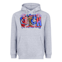 Heather Grey boom bitch get out the way Heavyweight Hoodie - CowhideDigitalArt