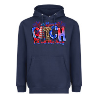 Navy boom bitch get out the way Heavyweight Hoodie - CowhideDigitalArt