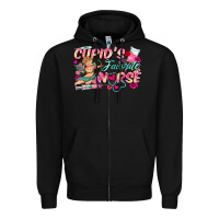 Black cupid's favorite nurse Zipper Hoodie - FaDigitalArtStudio