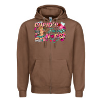 Chestnut cupid's favorite nurse Zipper Hoodie - FaDigitalArtStudio