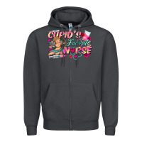 Smoke cupid's favorite nurse Zipper Hoodie - FaDigitalArtStudio