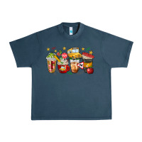 Midnight Navy school bus coffee cups Urban Heavy Tee - NancyCooperArtShop