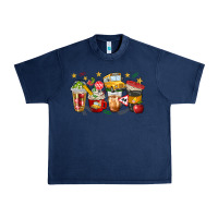 Navy school bus coffee cups Urban Heavy Tee - NancyCooperArtShop