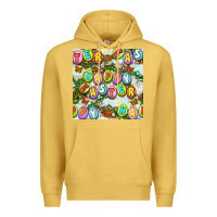 Antique Gold Happy Easter Seamless Pattern Premium Hoodie - BundleAndBundleShop