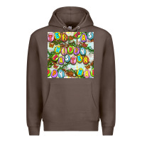 Coffee Happy Easter Seamless Pattern Premium Hoodie - BundleAndBundleShop