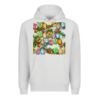 Dove Grey Happy Easter Seamless Pattern Premium Hoodie - BundleAndBundleShop