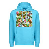 Ocean Blue Happy Easter Seamless Pattern Premium Hoodie - BundleAndBundleShop