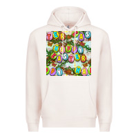 Pale Pink Happy Easter Seamless Pattern Premium Hoodie - BundleAndBundleShop