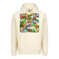 Sandshell Happy Easter Seamless Pattern Premium Hoodie - BundleAndBundleShop