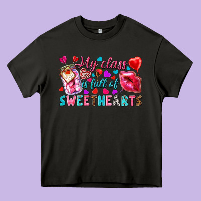 My Class Is Full Of Sweethearts Heavy Core Tee Designed By Nancycooperartshop