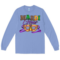 Colony Blue happy mardi gras carnival mask Long Sleeve Tee - Jasminsmagicworld