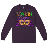 Plum happy mardi gras carnival mask Long Sleeve Tee - Jasminsmagicworld