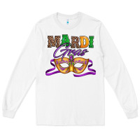 White happy mardi gras carnival mask Long Sleeve Tee - Jasminsmagicworld