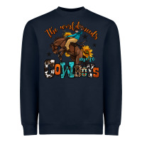 Navy the world needs more cowboys Heavyweight Sweatshirt - OliviaCreatesArt
