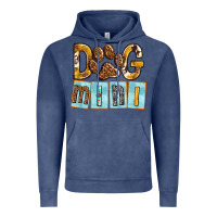 Vintage Denim Dog Mini with Paw Vintage Hoodie - texasbilliewilder