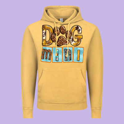 Dog Mini With Paw Vintage Hoodie Designed By Texasbilliewilder