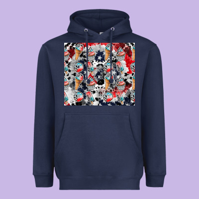 American Ice Cream Heavyweight Hoodie Designed By Cowhidedigitalart
