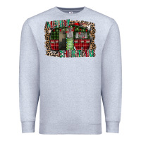 Heather Grey merry christmas caravan Premium Sweatshirt - CowhideDigitalArt