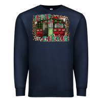 Navy merry christmas caravan Premium Sweatshirt - CowhideDigitalArt