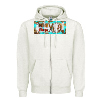 Oatmeal Heather pitch please Zipper Hoodie - BundleAndBundleShop