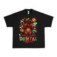 Black Santa's Favorite Dental Assistant Afro Messy Bun Urban Heavy Tee - texasbilliewilder