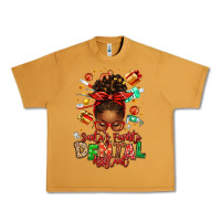 Peanut Butter Santa's Favorite Dental Assistant Afro Messy Bun Urban Heavy Tee - texasbilliewilder