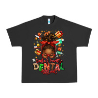 Pigment Black Santa's Favorite Dental Assistant Afro Messy Bun Urban Heavy Tee - texasbilliewilder