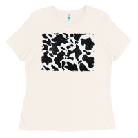 Bone distressed black glitter cowhide pattern Ladies Tee - RanaPortraitStore