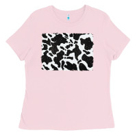 Bubblegum Pink distressed black glitter cowhide pattern Ladies Tee - RanaPortraitStore