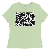 Matcha distressed black glitter cowhide pattern Ladies Tee - RanaPortraitStore