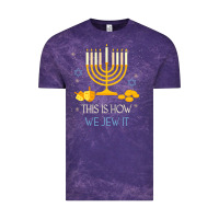 Cloud Purple this is how we jew it funny jewish ugly hanukkah christmas Vintage Tee - minhPixels