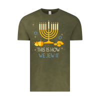 Vintage Olive this is how we jew it funny jewish ugly hanukkah christmas Vintage Tee - minhPixels