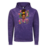 Cloud Purple August Girl Afro Woman Summer Vintage Hoodie - texasbilliewilder