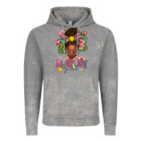 Cloud Rock August Girl Afro Woman Summer Vintage Hoodie - texasbilliewilder