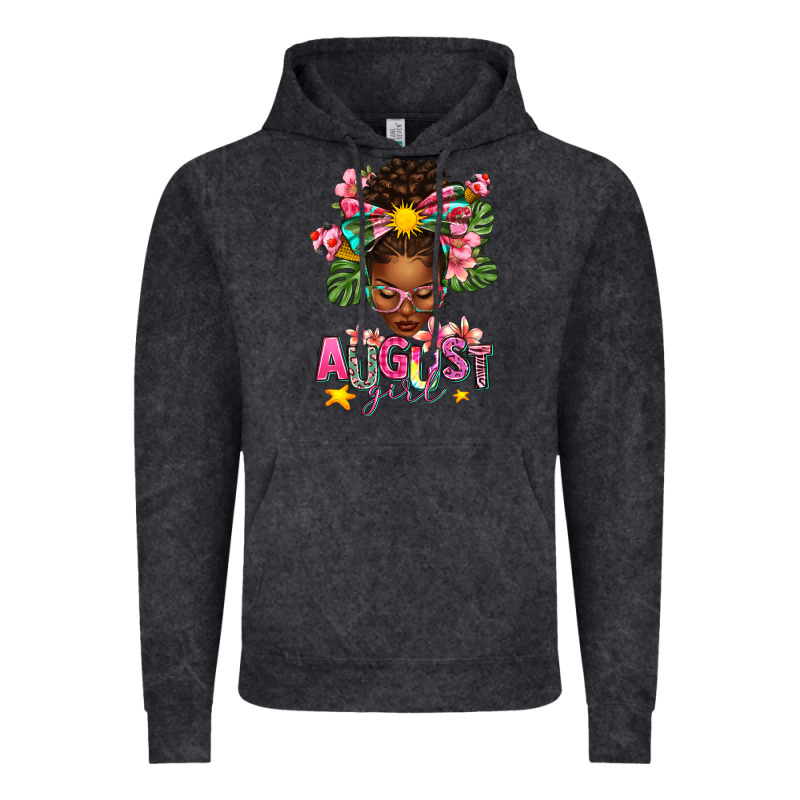 August Girl Afro Woman Summer Vintage Hoodie by texasbilliewilder | Teevron
