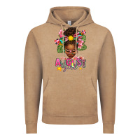 Vintage Coffee August Girl Afro Woman Summer Vintage Hoodie - texasbilliewilder