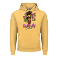Vintage Mustard August Girl Afro Woman Summer Vintage Hoodie - texasbilliewilder
