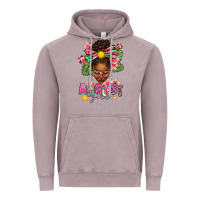 Vintage Zinc August Girl Afro Woman Summer Vintage Hoodie - texasbilliewilder