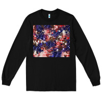 Black American flag sparkly  tumbler Long Sleeve Tee - HowdyJamesFarm