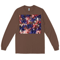 Chestnut American flag sparkly  tumbler Long Sleeve Tee - HowdyJamesFarm