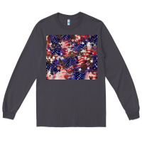 Smoke American flag sparkly  tumbler Long Sleeve Tee - HowdyJamesFarm