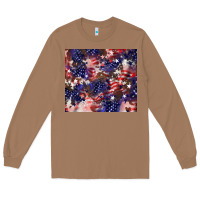 Toasted Coconut American flag sparkly  tumbler Long Sleeve Tee - HowdyJamesFarm