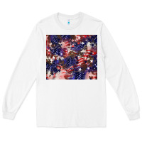 White American flag sparkly  tumbler Long Sleeve Tee - HowdyJamesFarm